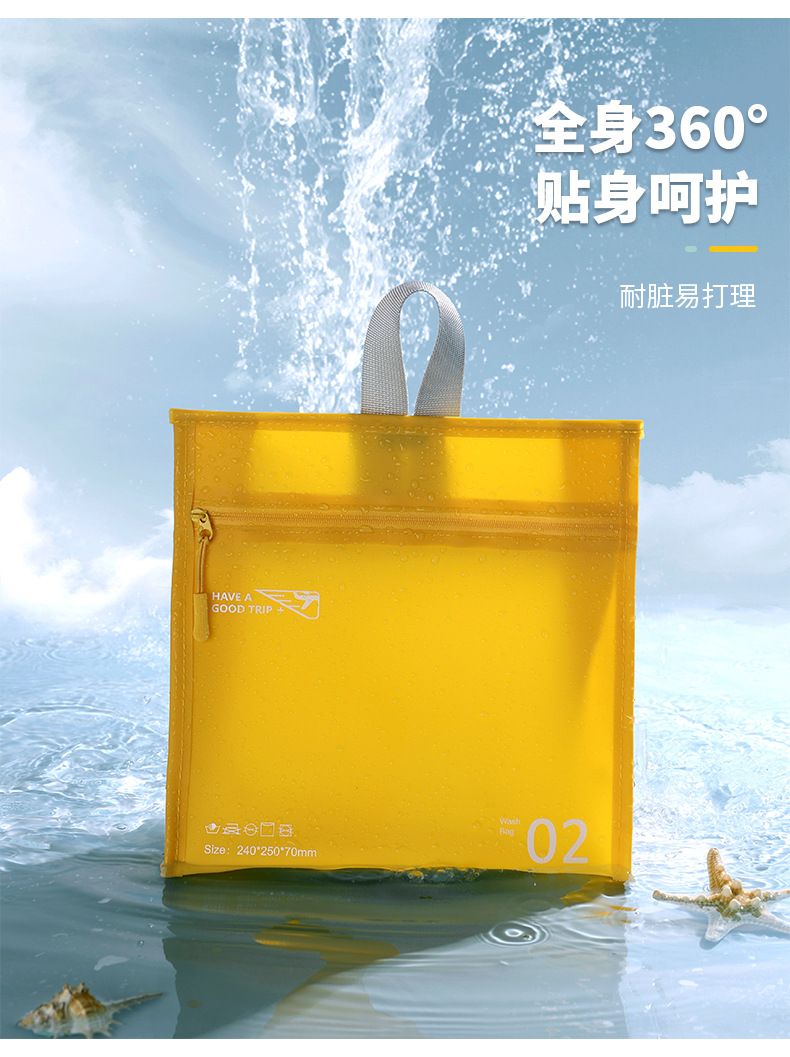 新品防水洗漱包PVC化妆品游泳收纳袋旅行手提ins风化妆包批发详情2