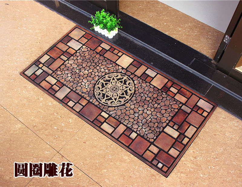 欧式大门口地垫入户门垫半圆形室外门外橡胶塑料门前进门踩脚垫子详情22