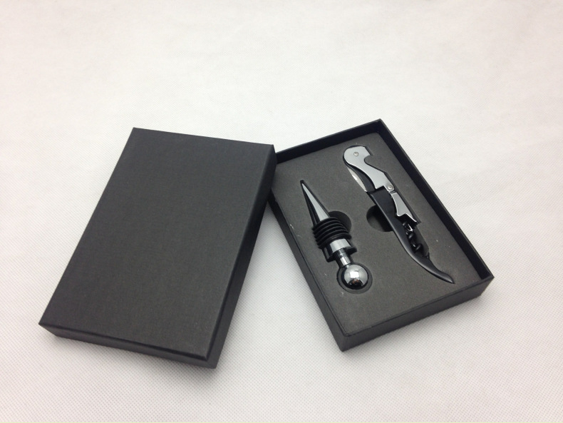 厂家供应红酒开瓶器套装酒具礼品盒四件套不锈钢真空塞倒酒器礼盒详情13