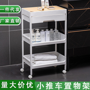 Factory direct sales: Household multi-functional storage rack with wheels, rotating bathroom floor-standing storage basket, bathroom laundry basket pic 5
