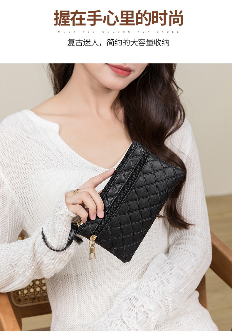 手腕式钱包长高级感气质手拿包双层手机小包大容量零钱收纳包卡包详情3