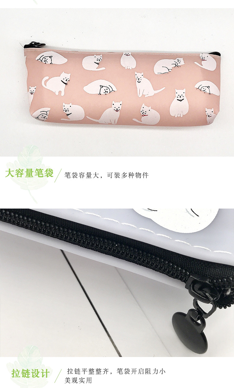 Korean version large-capacity pencil case, cute student hand-held stationery bag, cartoon creative multi-functional stationery box, pencil case pic 8