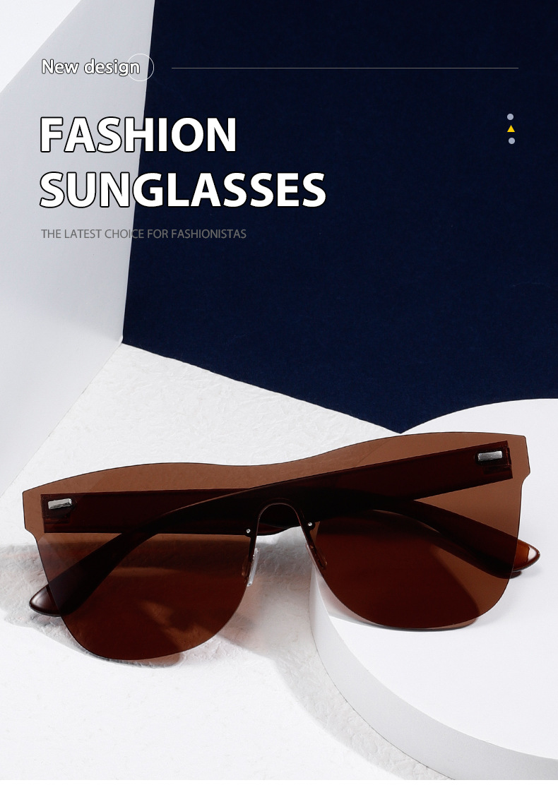 8213 Frameless one-piece lens sunglasses for men and women, cycling, sports and fashion, European and American cross-border Amazon UV400 trend pic 22
