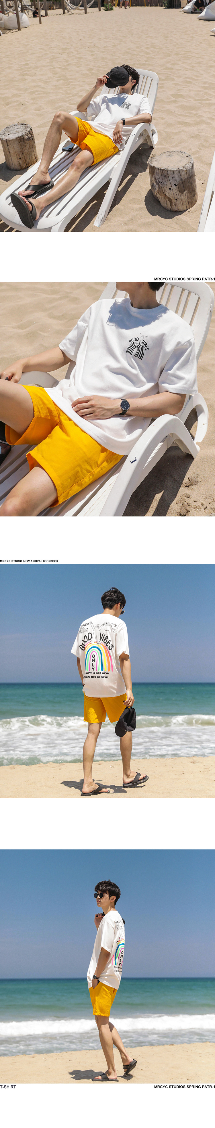 MYQ男装夏季短袖T恤韩版潮流宽松半袖ins潮牌新疆纯棉体恤男衣服详情11
