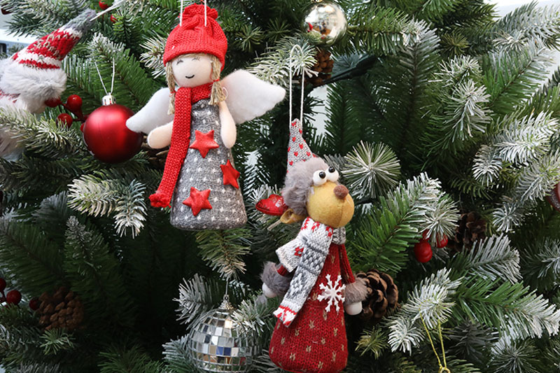 19cm圣诞玩偶挂件圣诞树装饰品圣诞老人雪人天使娃娃儿童礼物吊件详情3
