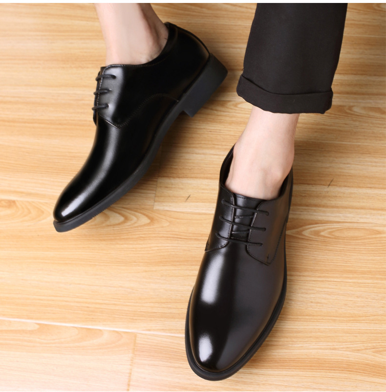 皮鞋男春秋季新款男士商务正装休闲鞋百搭英伦办公室新郎结婚男鞋详情4