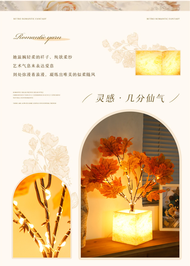 跨境新款圣诞节装饰造型小夜灯装饰露营灯氛围灯树灯仿真花灯礼物新款圣诞节装饰造型小夜灯装饰露营灯氛围灯树灯仿真花灯礼物详情2