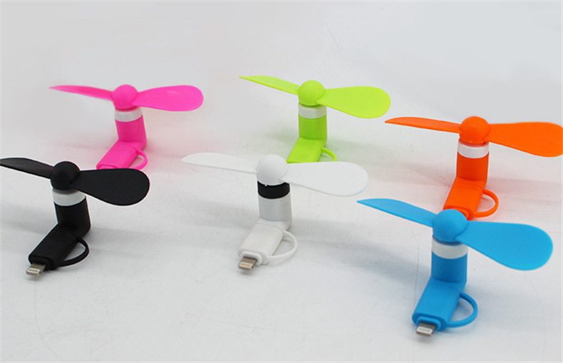 Portable fan, Apple and Android 2-in-1 mini mobile phone fan, creative ubs short fan, small mobile phone fan pic 15