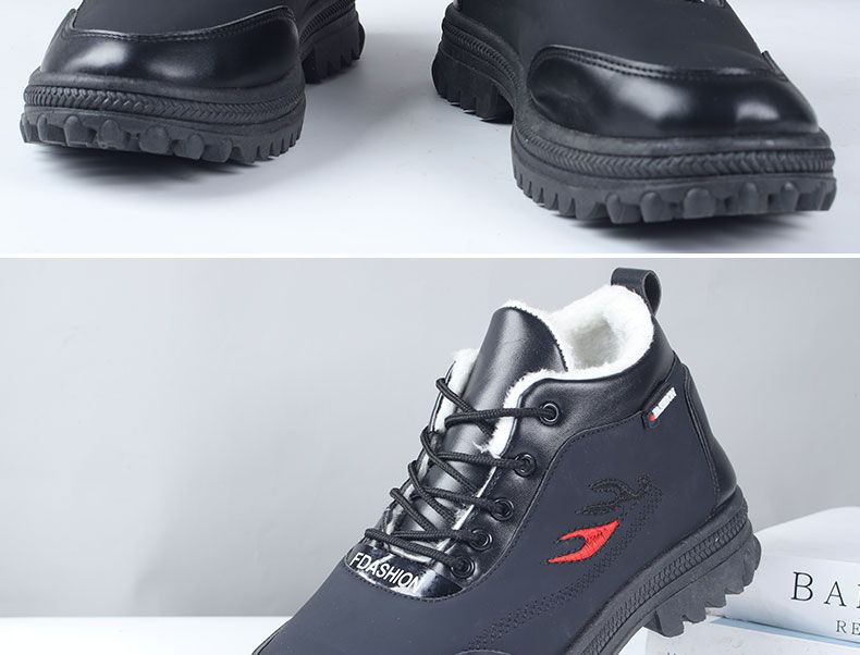 冬季男士加绒加厚保暖棉靴东北加厚保暖雪地靴软底防水皮面棉鞋男详情23