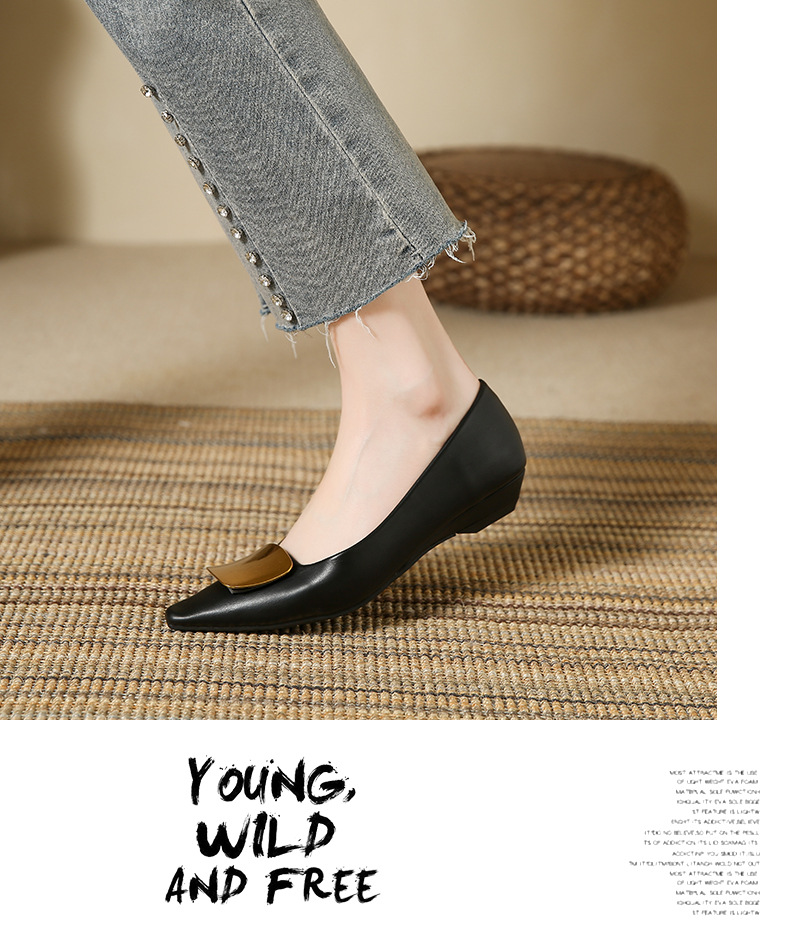 网红法式低跟单鞋女新款气质方扣软皮不磨脚平底鞋百搭浅口女鞋子详情20