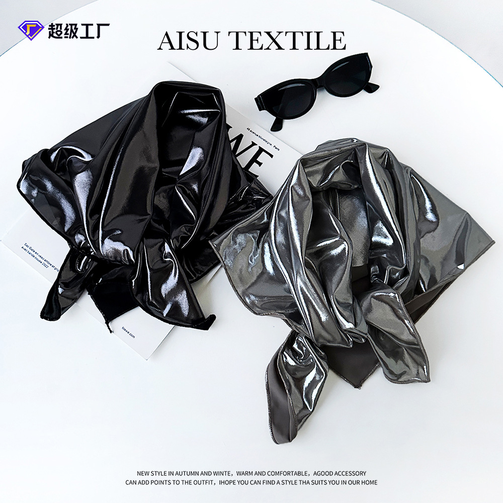 国潮中式山水丝巾方巾高级感高档香云纱装饰围脖夏季防晒披肩现货批发详情4