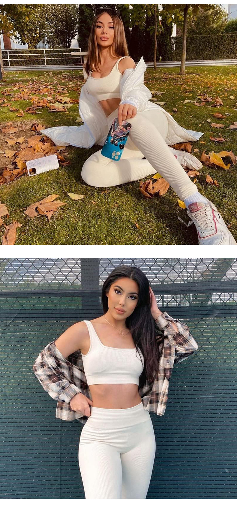 螺纹运动紧身裤长裤无缝跨境欧美瑜伽裤高腰健身裤瑜伽服leggings详情15