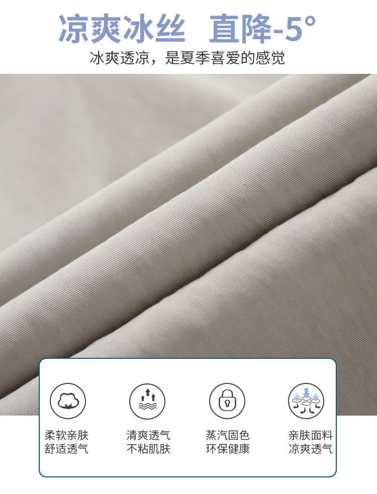 冰丝山本休闲裤女2024夏季新款高腰宽松直筒防晒垂感日系阔腿裤潮详情8