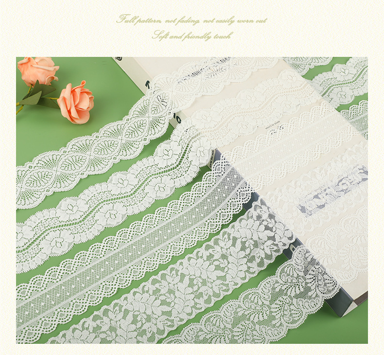 Non-elastic lace trim, double-sided lace trim, exquisite hollowed-out lace trim, lace accessories in stock pic 7
