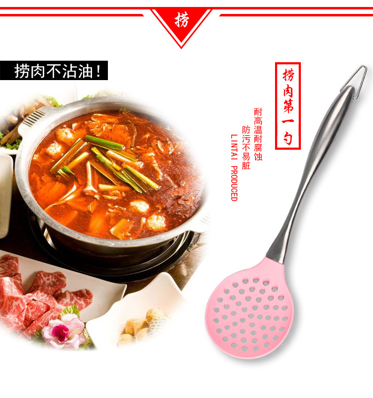8-piece silicone kitchenware set, creative kitchen set, stainless steel high-temperature resistant spatula, non-stick pan, cross-border kitchenware pic 20