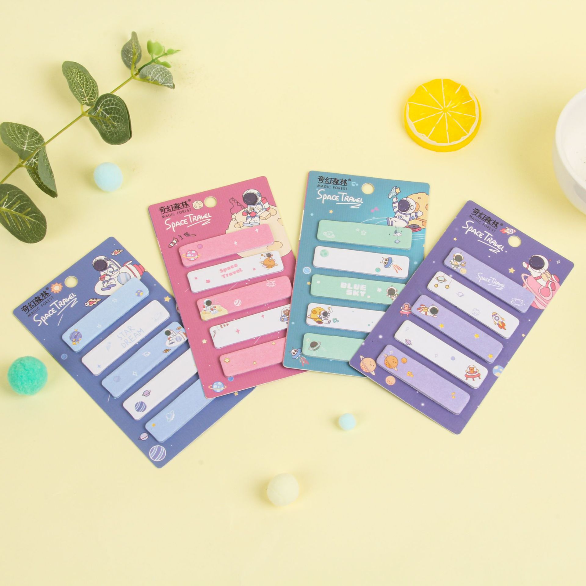 Japanese-style cartoon sticky notes, creative space astronaut n times stickers, student notes wholesale and customization pic 4