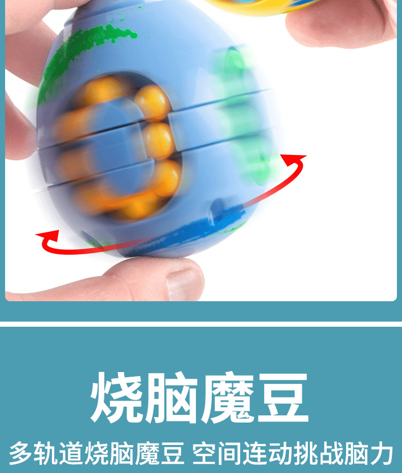 Comercio exterior transfronterizo juguetes intelectuales para niños huevos monstruosos frijoles mágicos cubo de rubik puzzle decompression cubo de rubik juguete pequeño cubo de rubik al por mayor pic 7