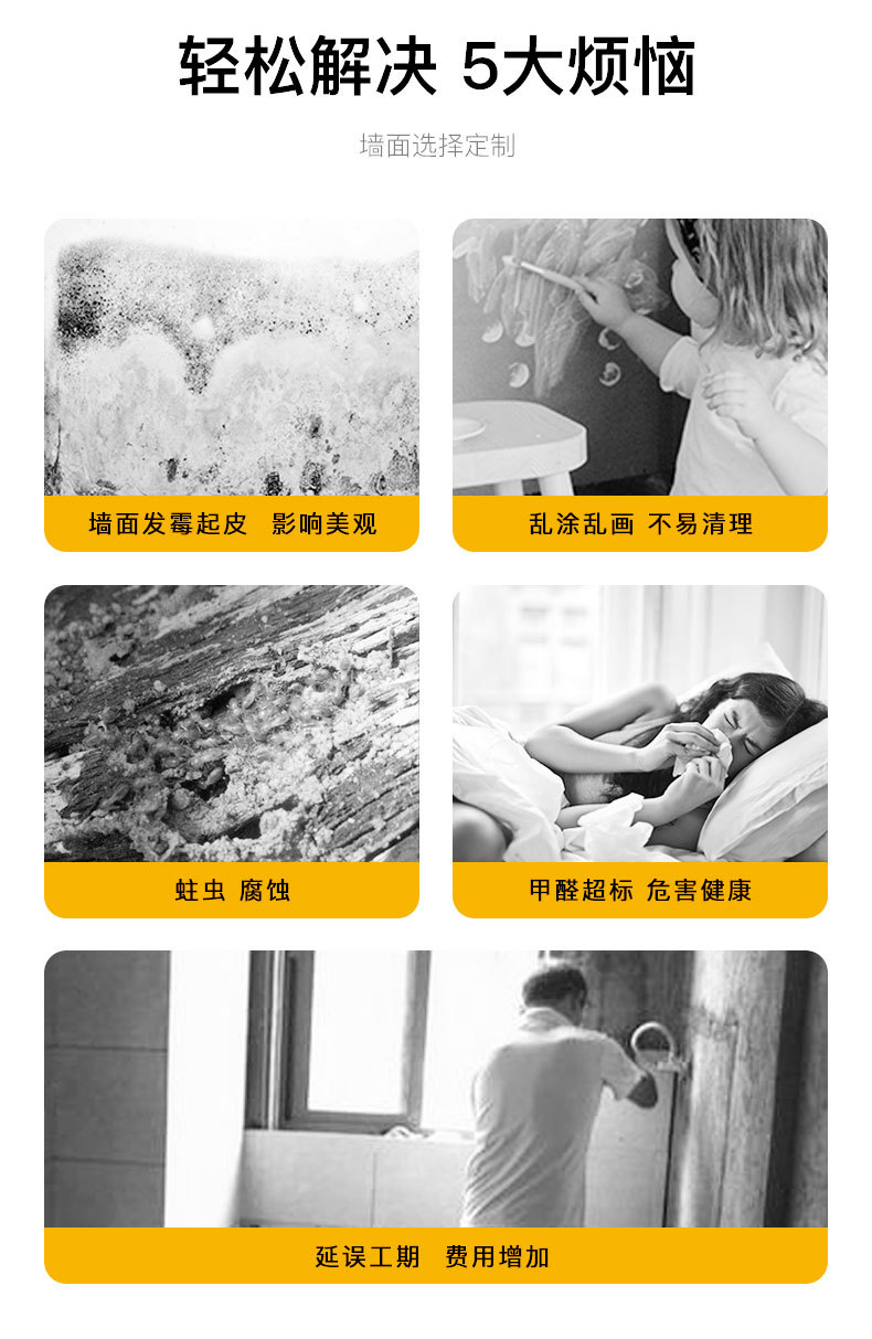 竹木纤维格栅板吊顶阳台背景墙凹凸仿木纹PVC生态木长城板空心板详情8