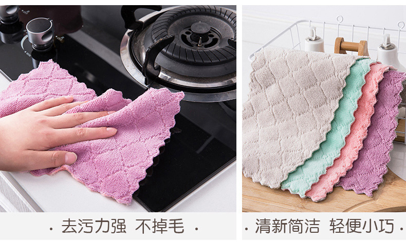 25*25cm dishcloth, absorbent cloth, non-stick scouring pad, kitchen dishcloth, cleaning cloth, table and dish wiping cloth pic 17