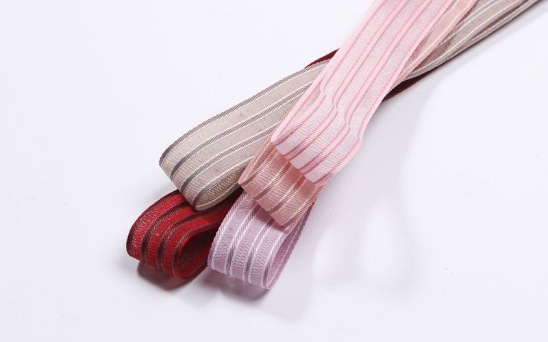 Korean version striped bright silk ribbon DIY handmade bow hair accessory, flower gift packaging ribbon, top hat shoelaces pic 3