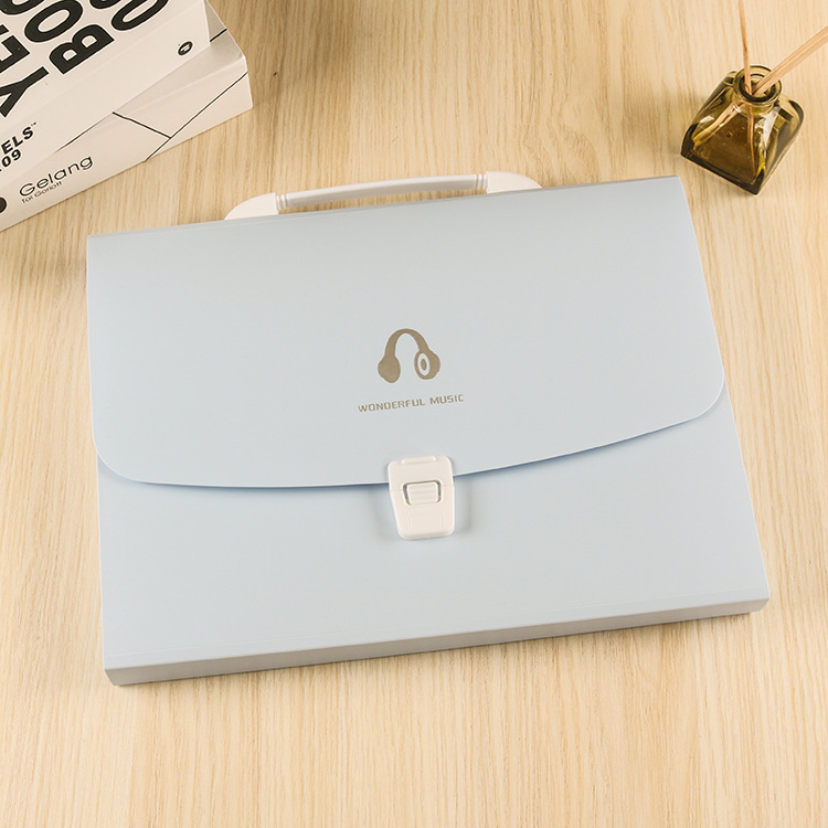 The manufacturer supplies 5-compartment organ bags, A4 student test paper and material storage clips, plastic snap file hand-held storage bags pic 10