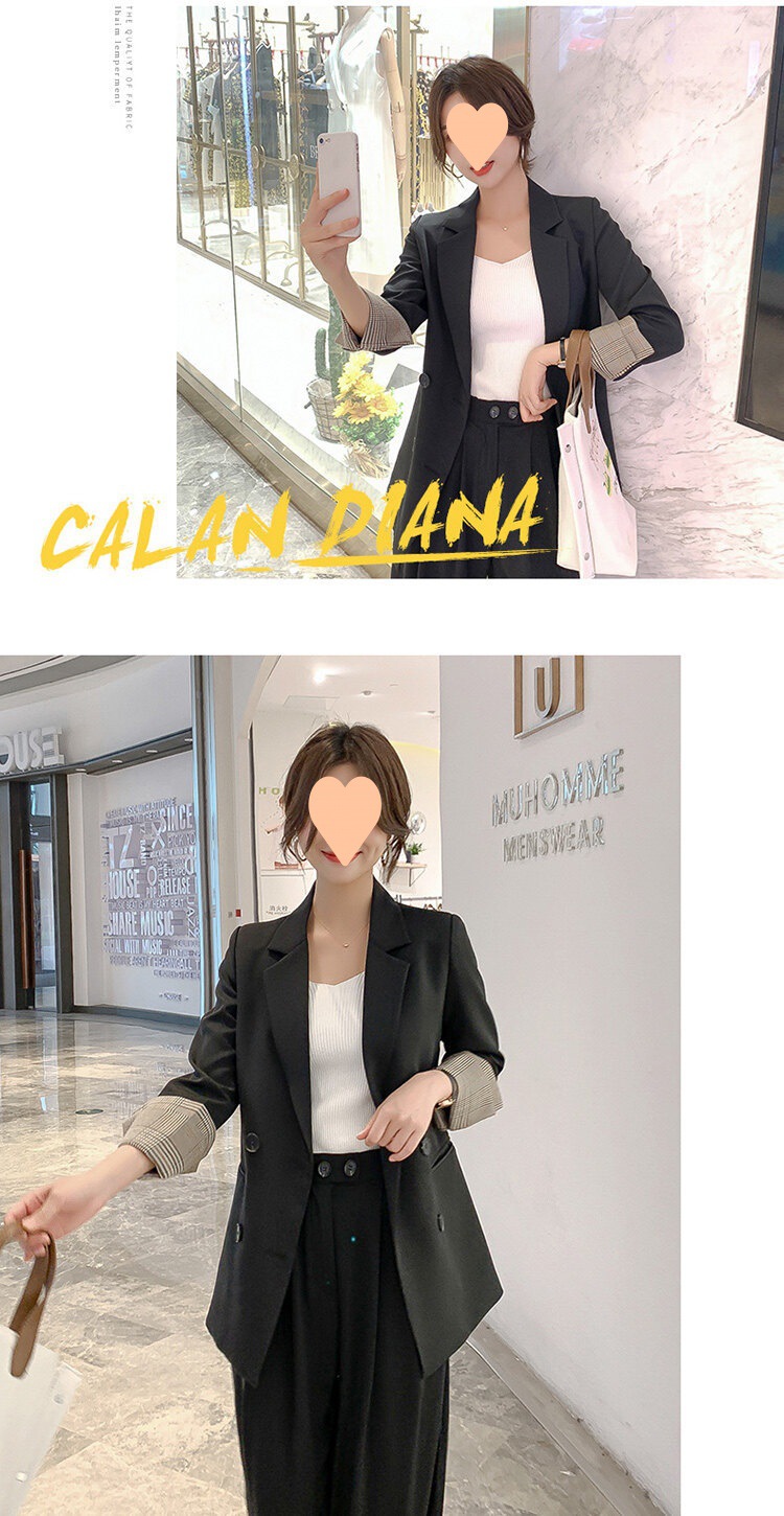 2022年秋小西装外套女韩版英伦风网红显瘦西服套装女士气详情17