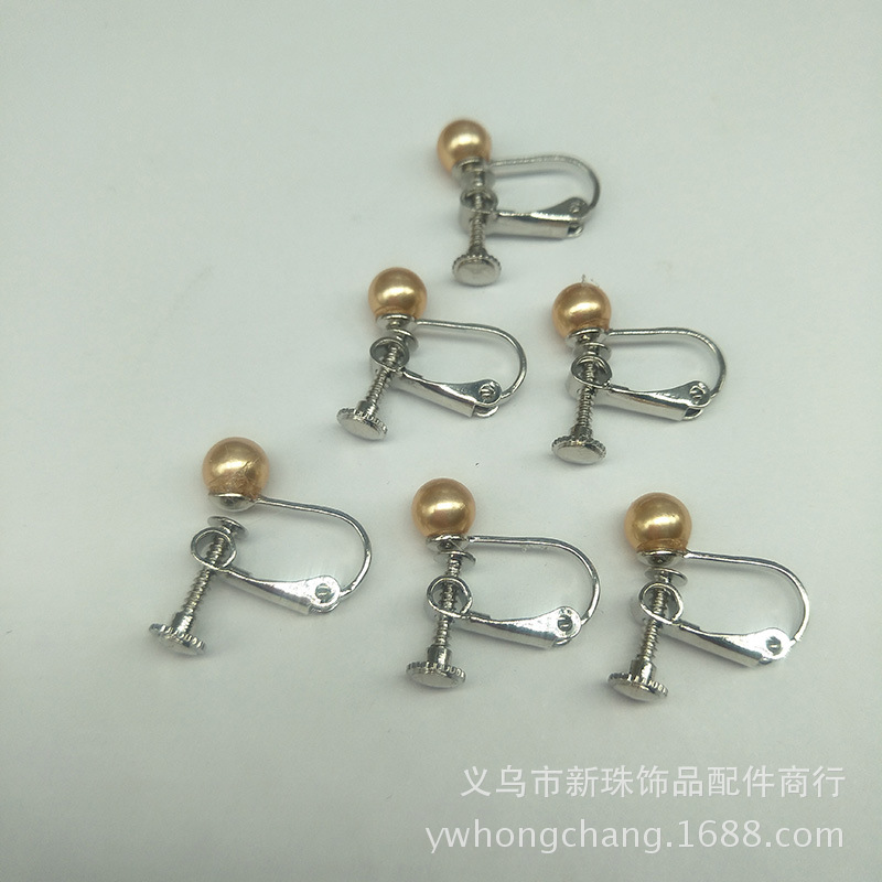 Painless and hole-free ear clip accessories: Spiral ear clip, 5MM wave head screw with lifting ring, adjustable ear clip diy pic 6