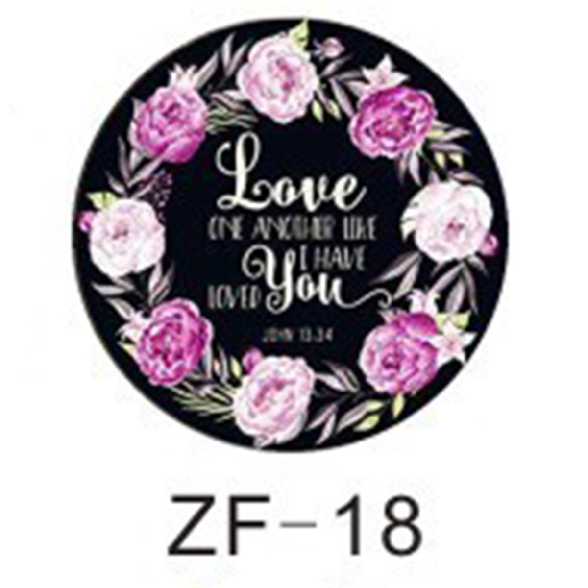 时光宝石水晶玻璃花环励志系列亚马逊diy饰品配件英文图案徽章详情23