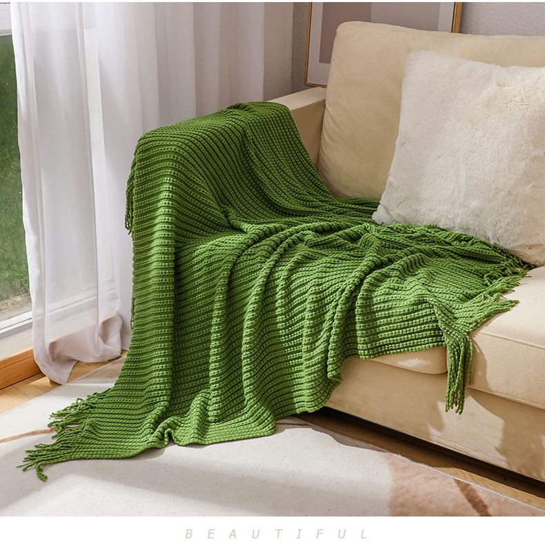 Sofa blanket, cover blanket, office nap air conditioning blanket, bean blanket, knitted blanket, Bohemian nap blanket, bed end blanket pic 12