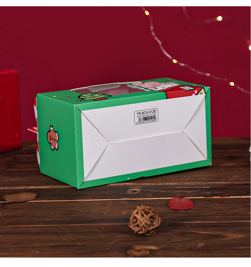 圣诞新年创意开窗礼盒 可爱卡通烘焙蛋糕饼干礼物折叠盒子 现货详情7