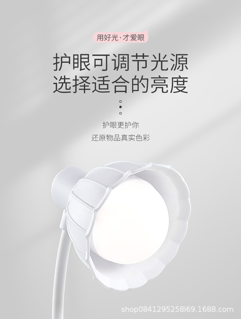 跨境夹子台灯 学生宿舍床头灯 阅读护眼台灯 触摸USB台灯详情7
