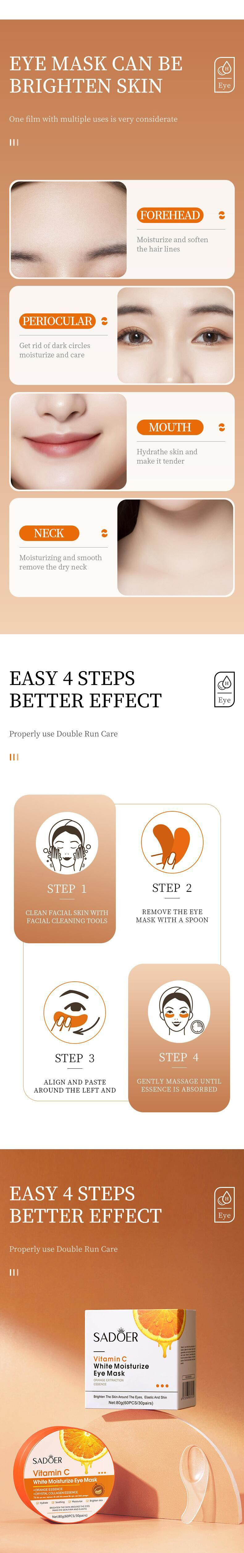 全英文维生素C眼膜 SADOER改善眼纹眼袋VC滋润跨境外贸详情4
