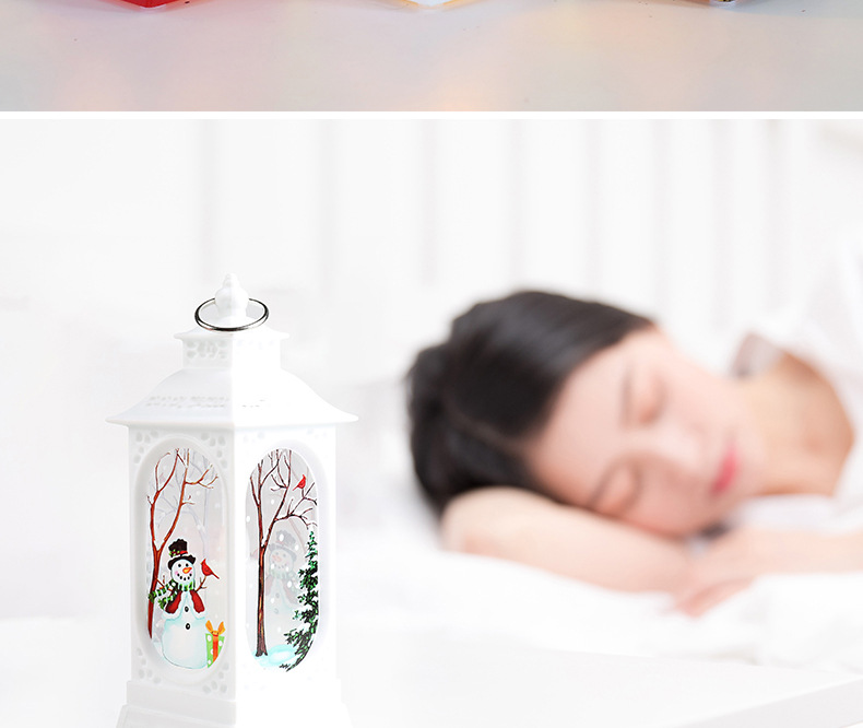 Cross-border new Christmas decorations: wind lamps, candlestick lamps, old man snowman Christmas decorations, night lights, table ornaments pic 2