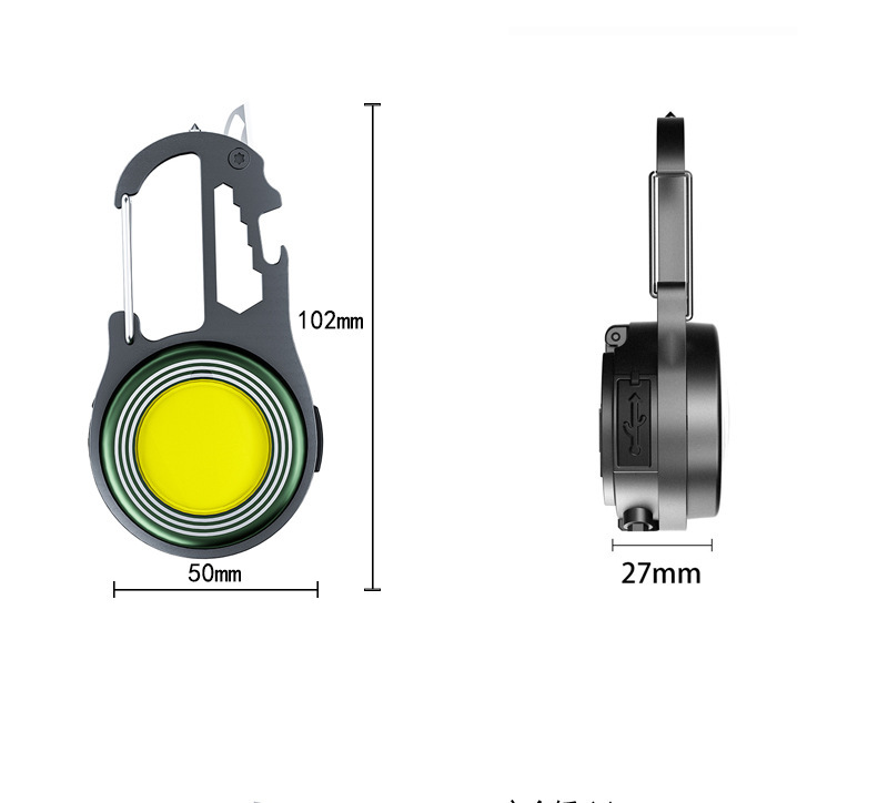 New portable outdoor camping lamp with a knife, multi-functional keychain lamp, strong light and magnetic mini work light pic 3