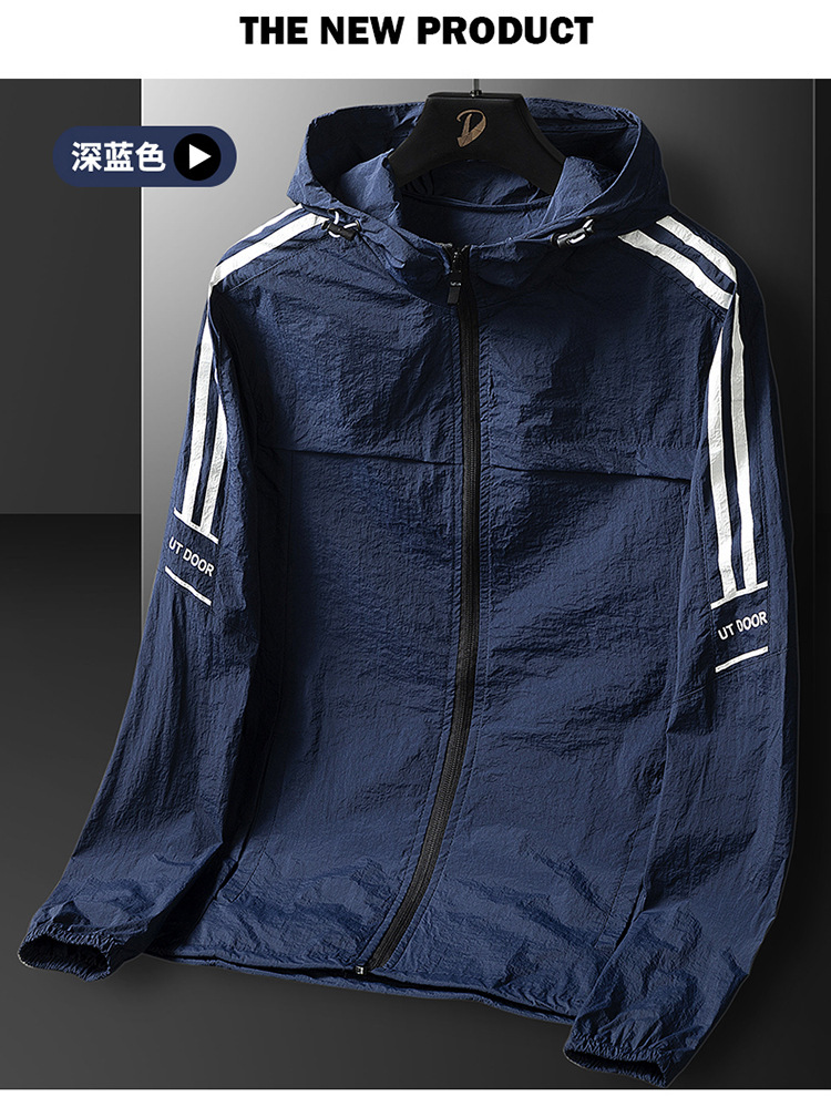 Sun protection clothing for men, ice silk trendy, ultra-thin, breathable, summer sports, UV protection, large-sized coat, skin care clothing for men, jacket for men pic 11