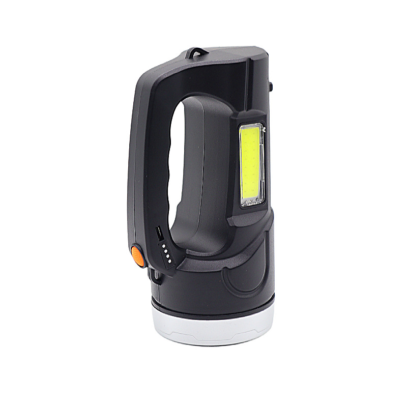手电筒强光大功率户外应急巡逻手提探照灯USB充电带侧灯野营户外详情4