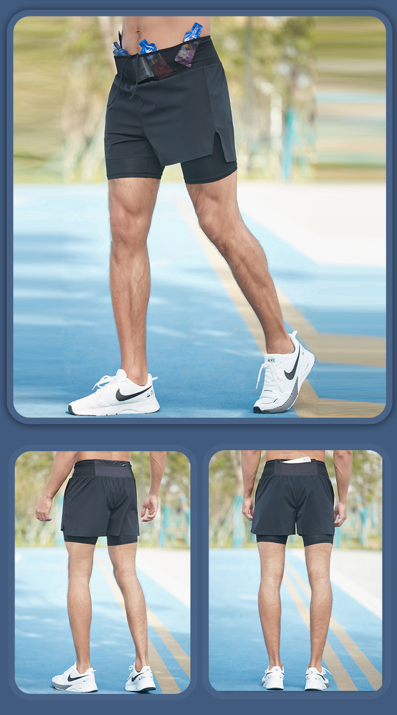 越野跑运动短裤男夏季户外马拉松健身篮球双层假两件跑步速干短裤详情24