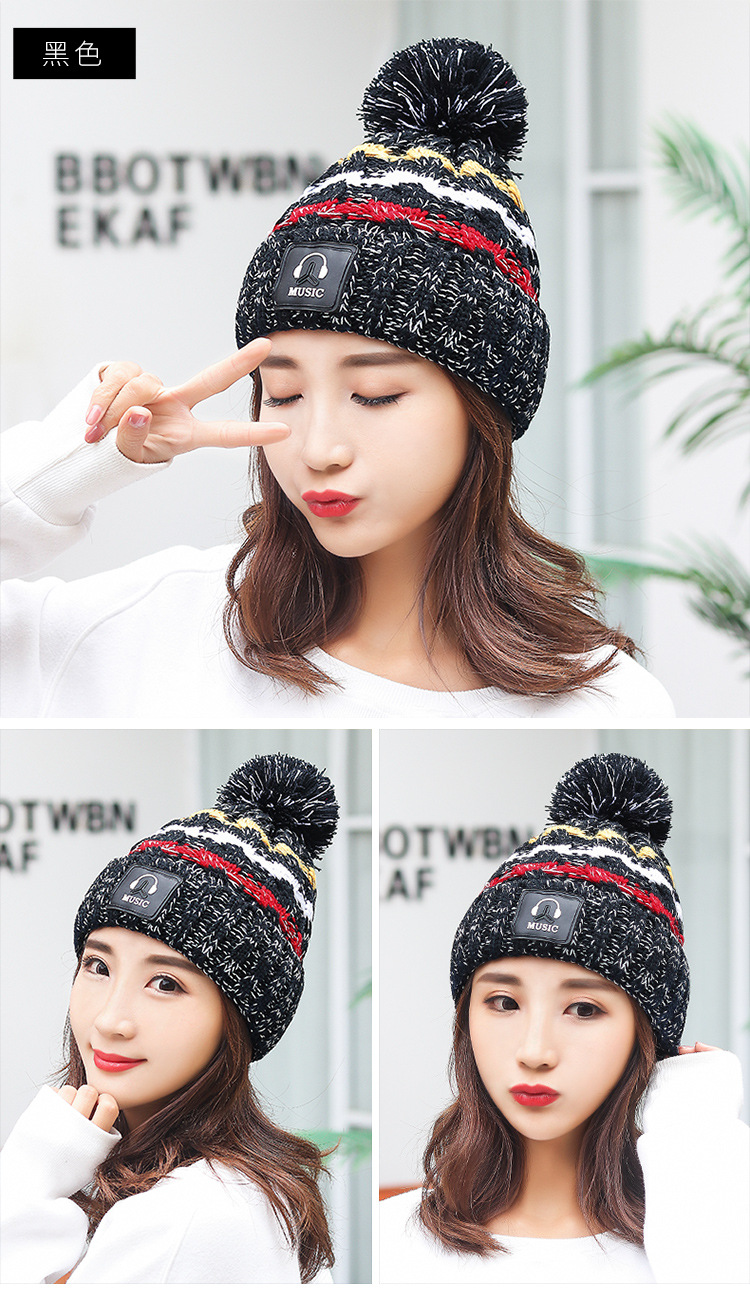 Sombrero mujer versión coreana color bola de pelo de punto sombrero otoño invierno holgado ins mostrar la cara pequeño 2021 nuevo sombrero frío pic 9