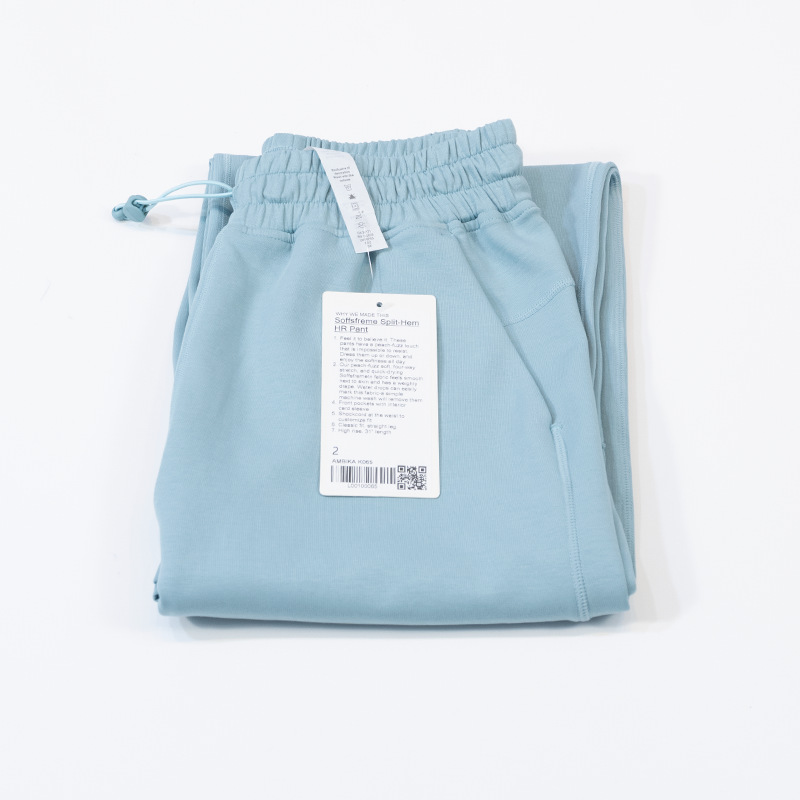 瑜伽服肌理垂感开衩裤阔腿长裤直筒高弹柔软女士运动详情19