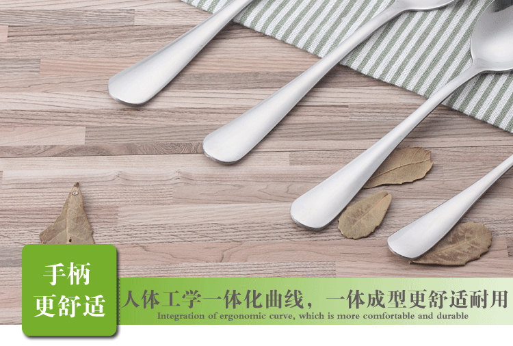 Factory wholesale 1010 series stainless steel oval spoons, soup spoons and tableware sets, customized stainless steel tableware pic 11