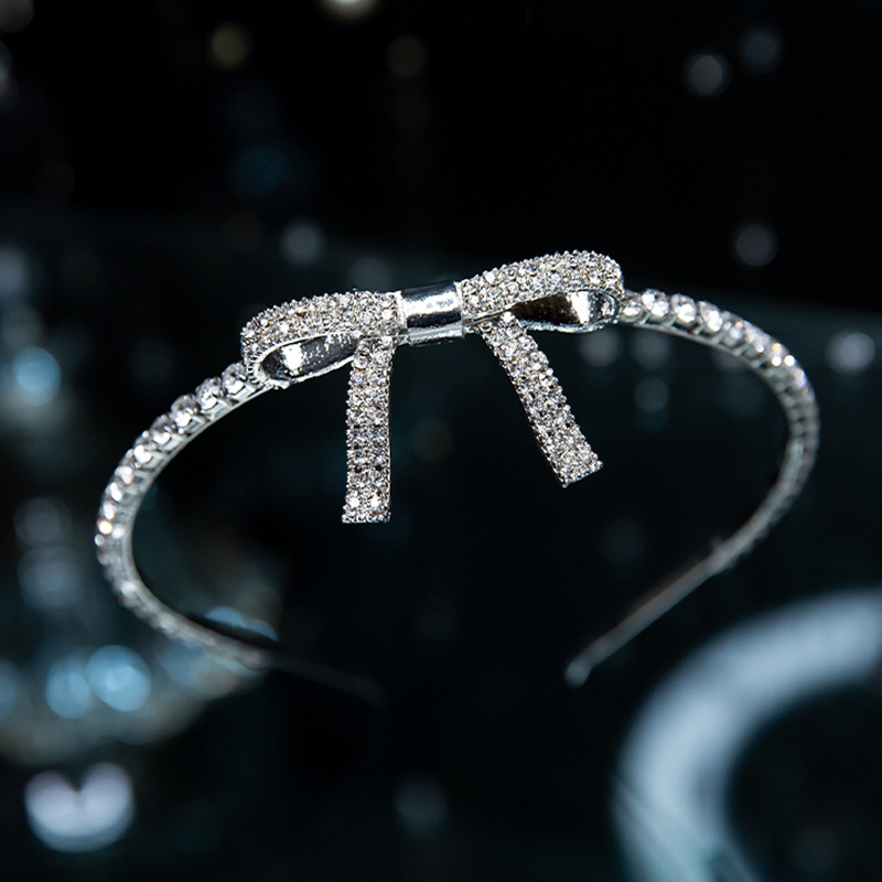 Mai Lang Japanese and Korean bride wedding dress, water diamond bow, hair band, headwear, accessories, banquet crown, hair accessory pic 31