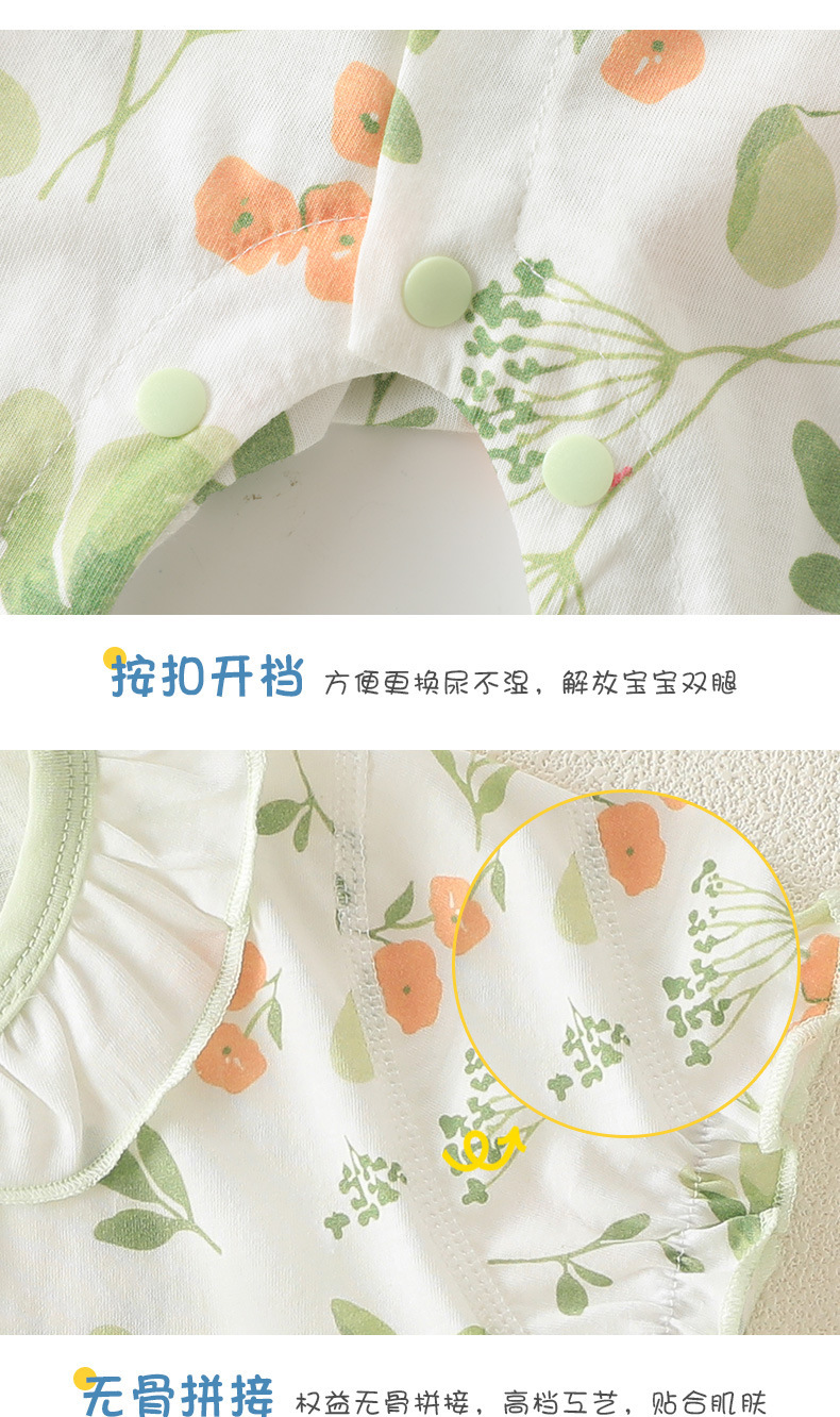 婴儿夏季短袖连体衣纯棉春夏宝宝衣服薄代发安阳婴童装中国风详情11
