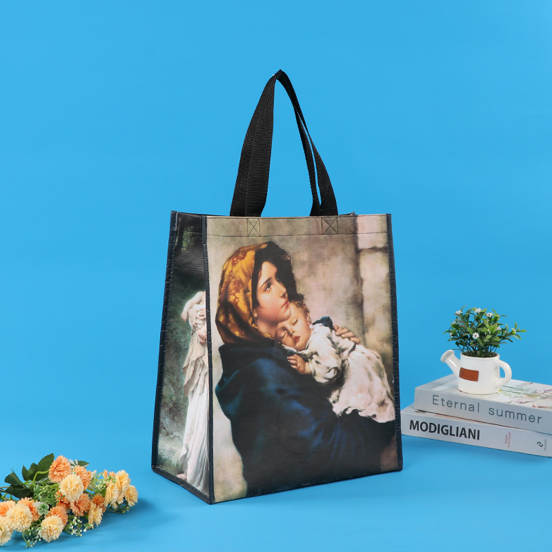 Factory wholesale PP laminated advertising woven bags, laminated non-woven fabric hand-held shopping bags, hand-held woven gift bags pic 12