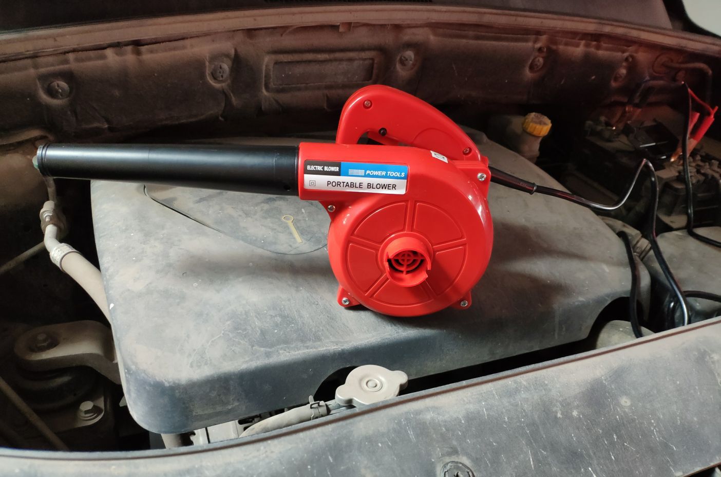 12V - 24V battery-powered electric hair dryer, high-power vehicle-mounted blower, 600W agricultural powder sprayer, dual-purpose for blowing and suction pic 4