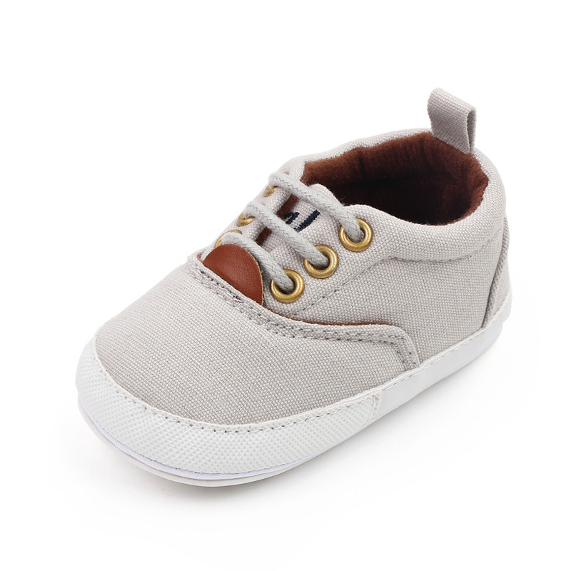 Spring and Autumn Soft rubber-soled multi-color canvas shoes, lace-up baby shoes, 0-1 year old infant casual shoes, walking shoes 2759 pic 28