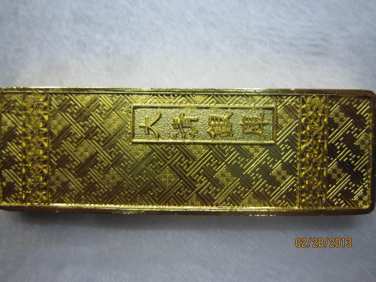 A realistic gold bar handicraft display piece, 100,000 taels of gold bars for offering to Buddha pic 6