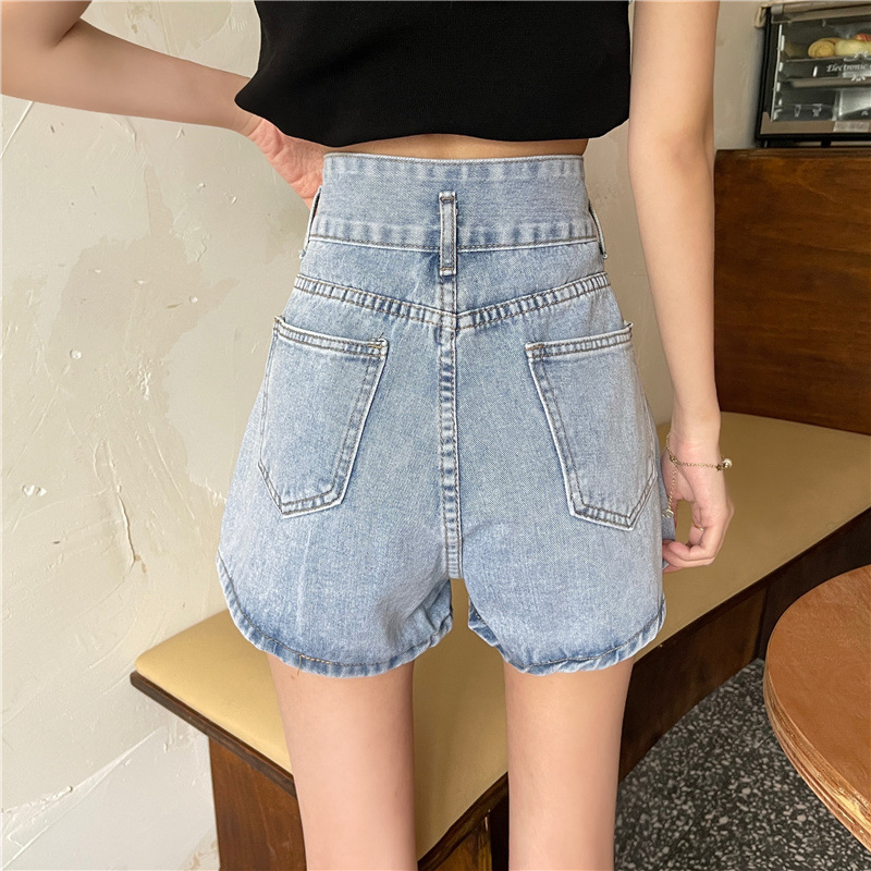 Heart-shaped jeans for women, straight-leg loose, spring and autumn 2021 new style, casual high-waisted shorts with a design sense for petite women pic 17