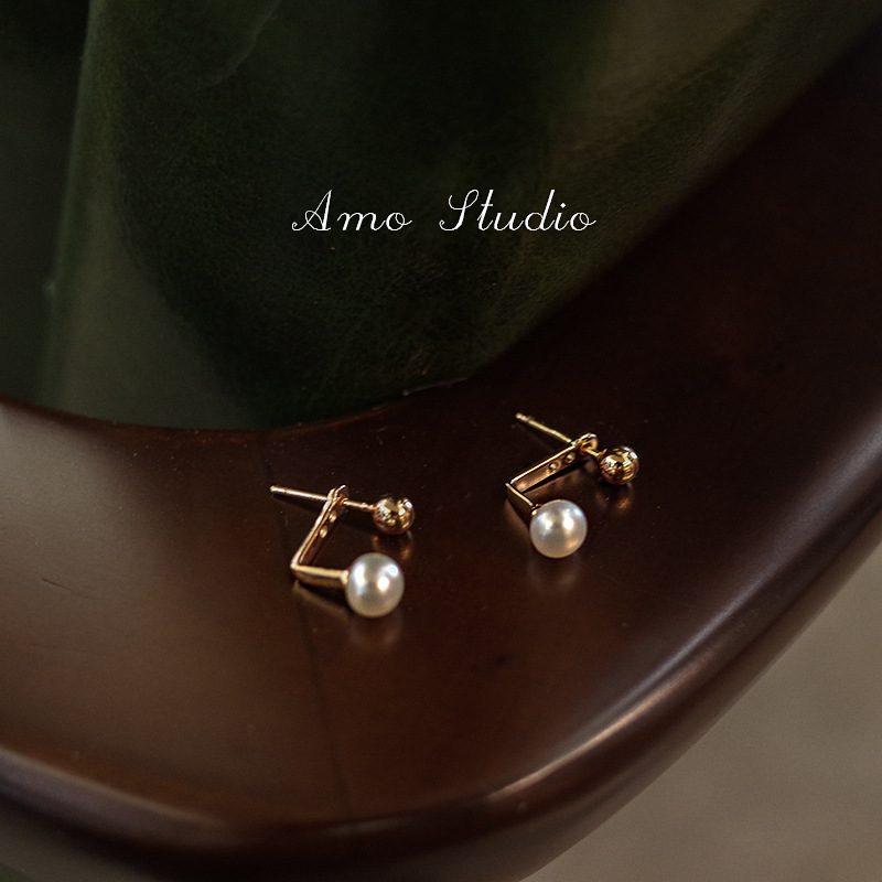 金豆豆S925银针珍珠耳钉女轻奢小众设计耳环2022新款潮耳饰详情39