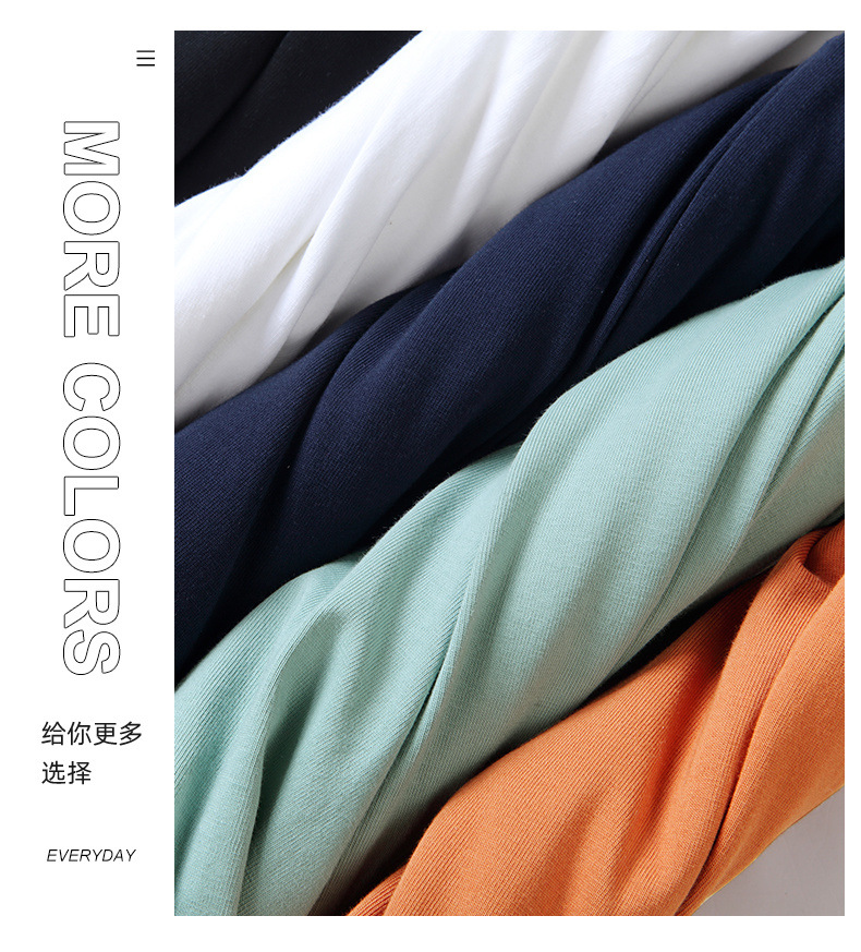 2024夏季纯色新款男士短袖T恤宽松落肩大码潮流情侣半袖港风体恤详情12