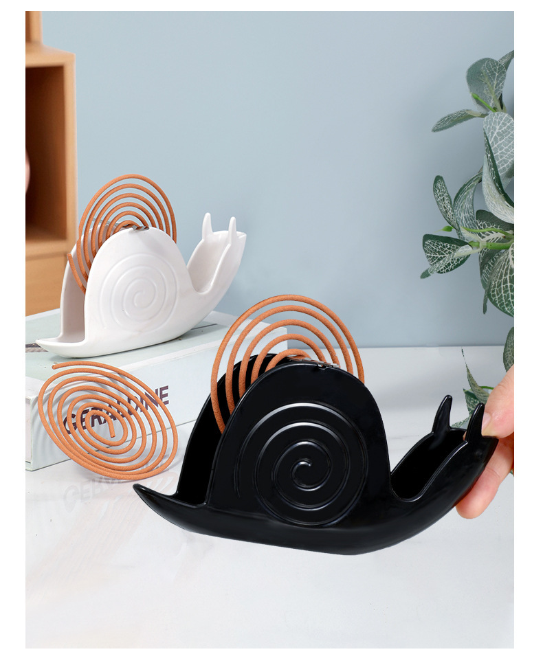 蚊香架蜗牛蚊香托盘新款创意家用蜗牛蚊香盘防火接蚊香灰置物架子详情16